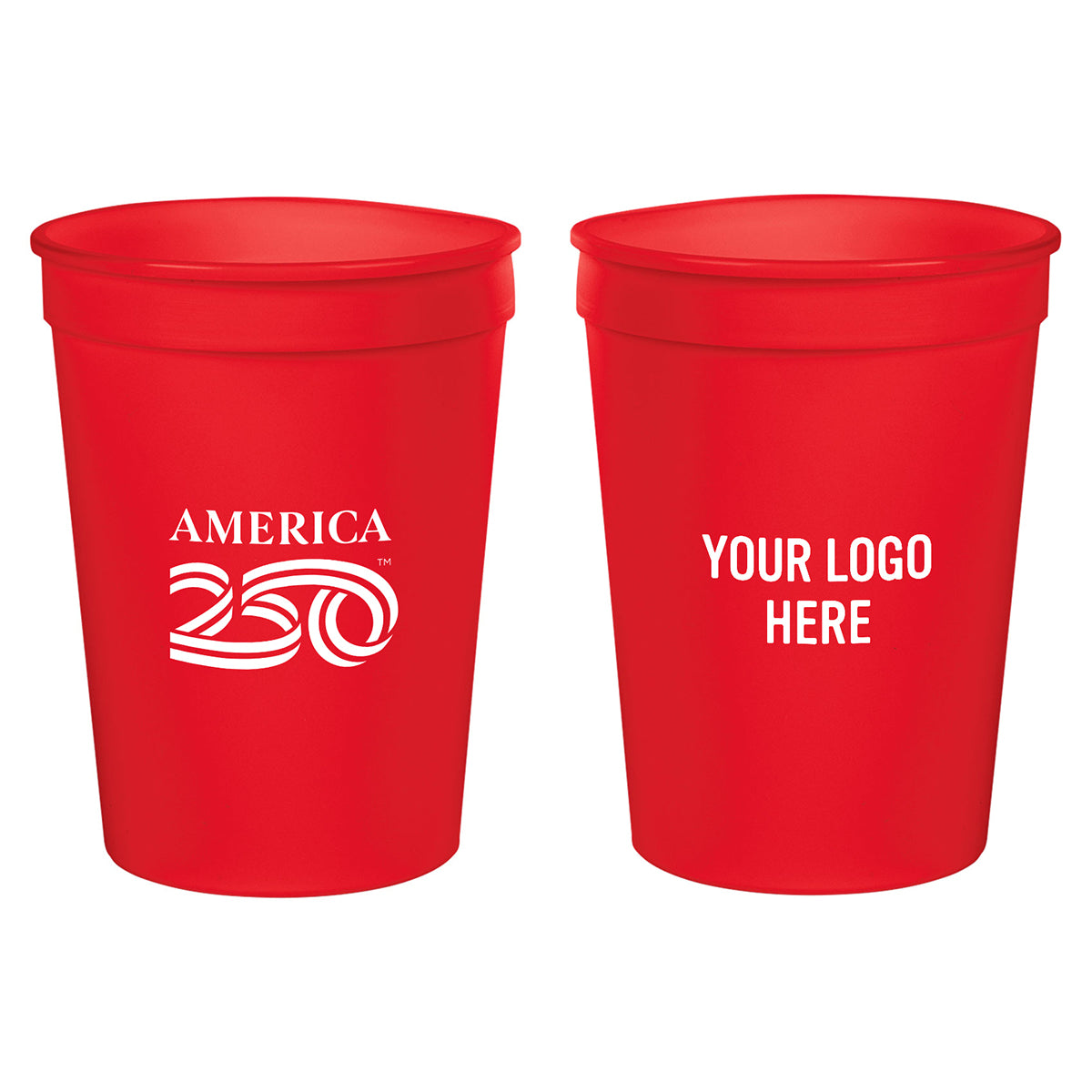America250™ 12 Oz. Big Game Stadium Cup - Red