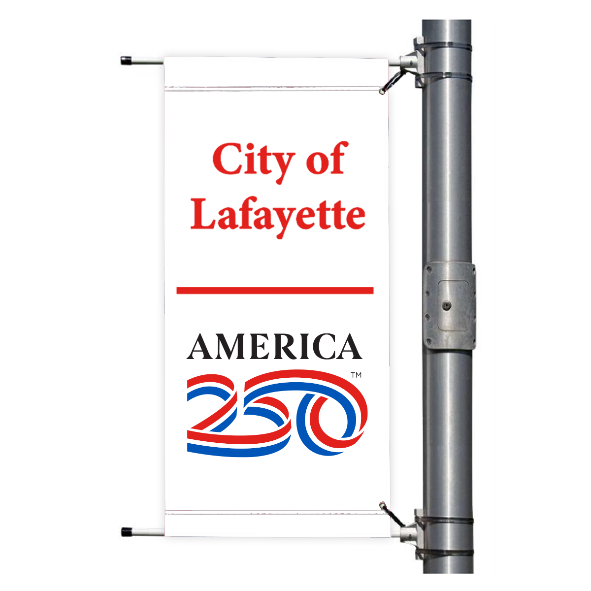 18"x36" Co-Branded Street Pole Banner, White