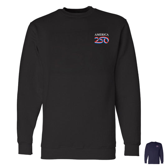 Modern Crewneck Sweatshirt, Black & Navy