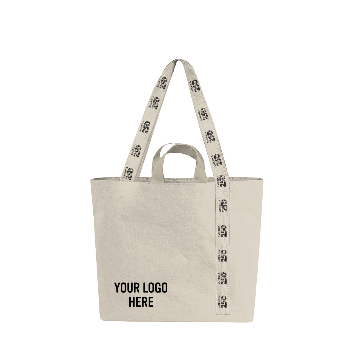 America250™ 14 oz. Recycled Mono-Strap Canvas Tote Bag