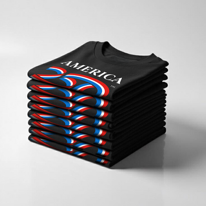 Classic 100% Cotton Tee 5.4oz, Navy & Black