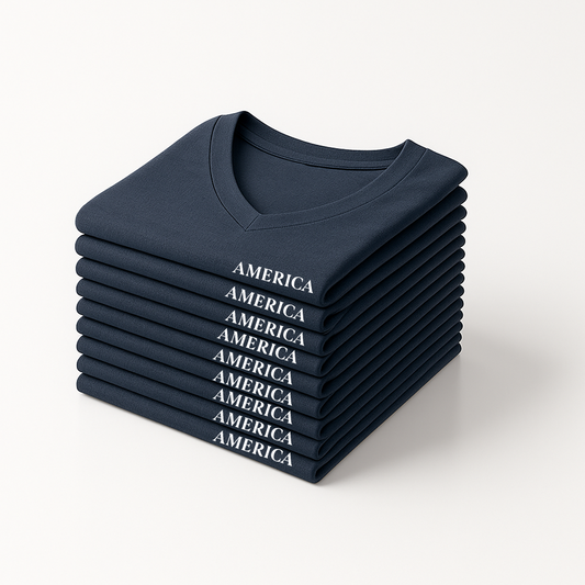 Modern V-Neck Tee, Navy