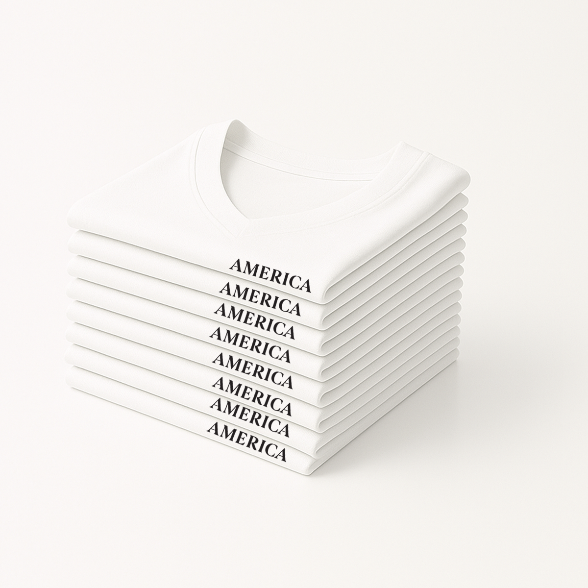 Modern V-Neck Tee, White