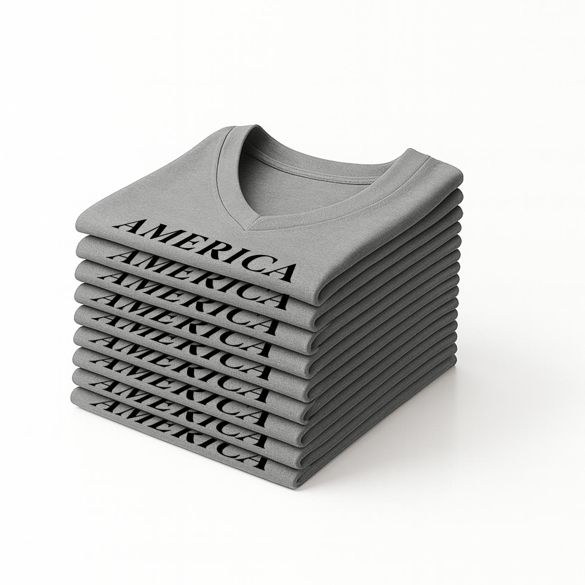 Classic V-Neck Tee, Dark Ash