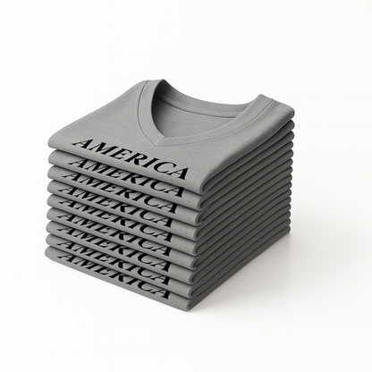 Classic V-Neck Tee, Dark Ash