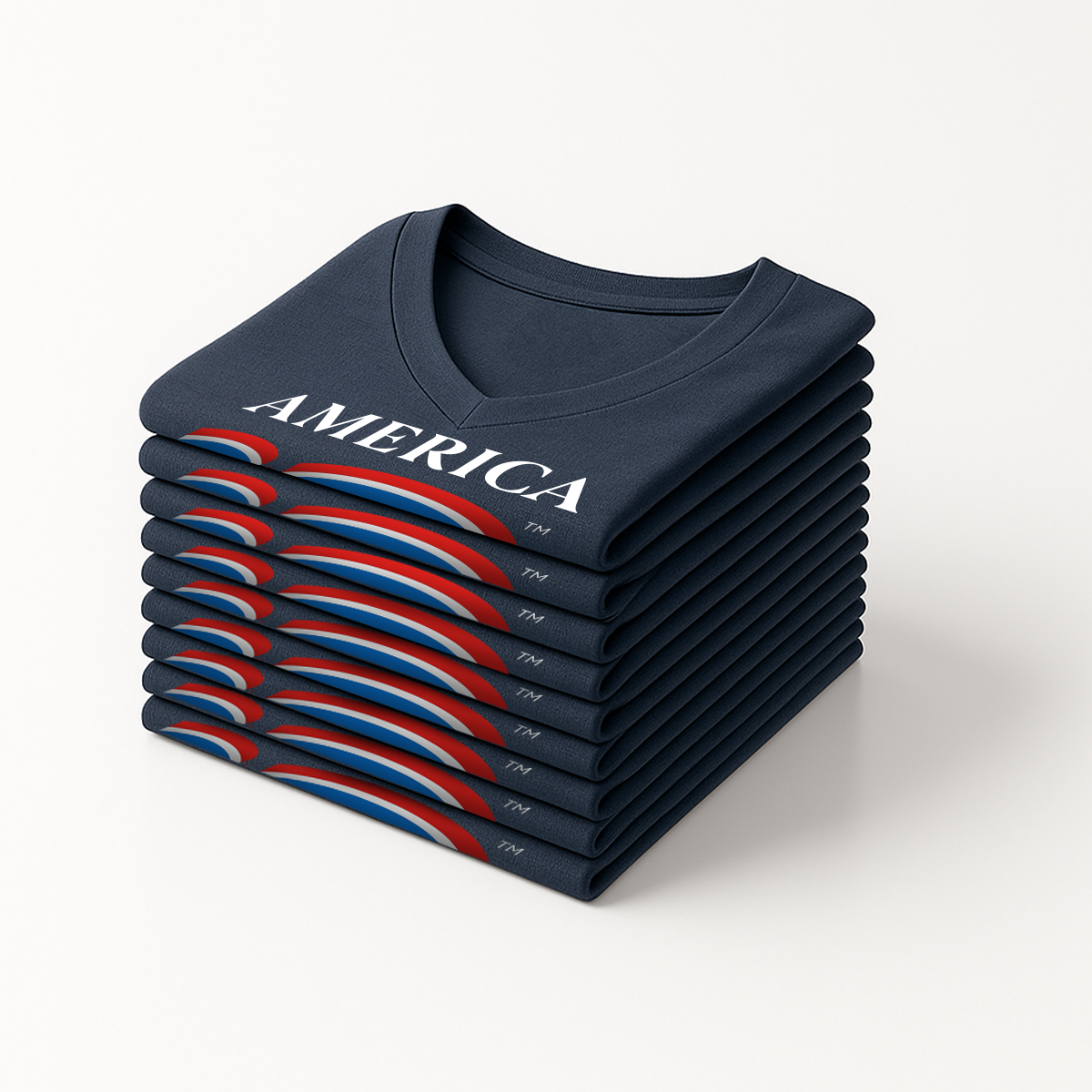 Classic V-Neck Tee, Navy