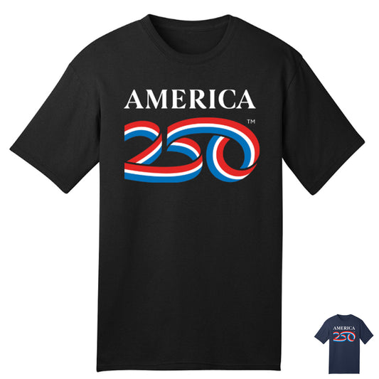 100% Cotton Tee 5.4oz, Navy & Black