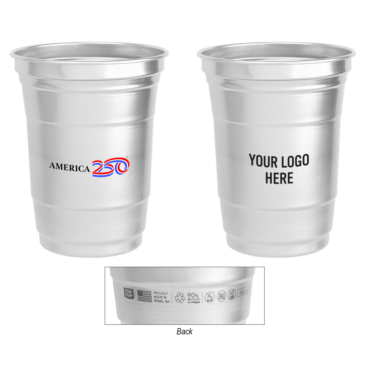 America250™ Top Cup by Ball™ 16 Oz. Aluminum Cup