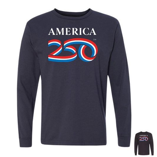 Long Sleeve Tee, Navy & Black