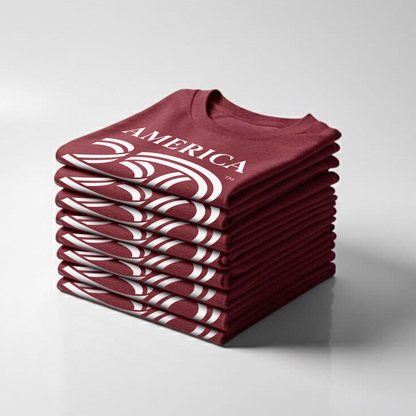 Classic Tri-blend Tee, Burgundy & Royal