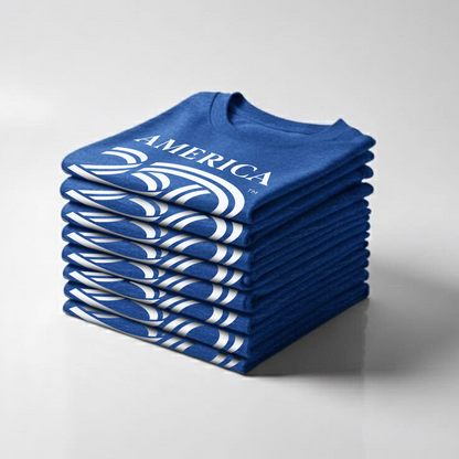 Classic Tri-blend Tee, Burgundy & Royal