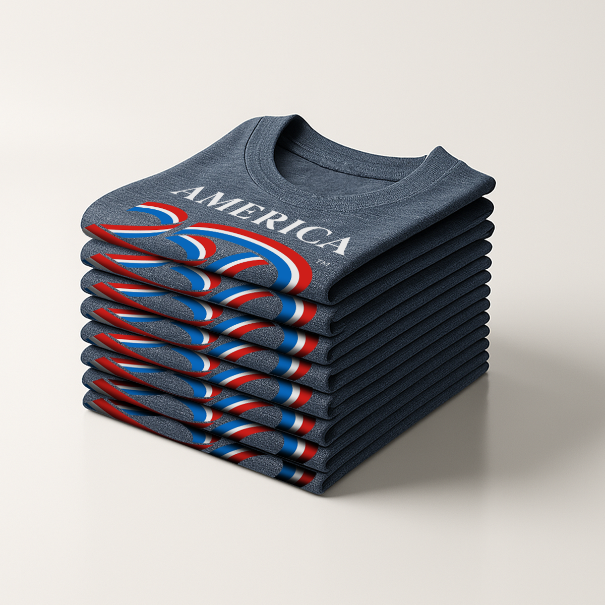 Classic Tri-blend Tee, Black & Navy