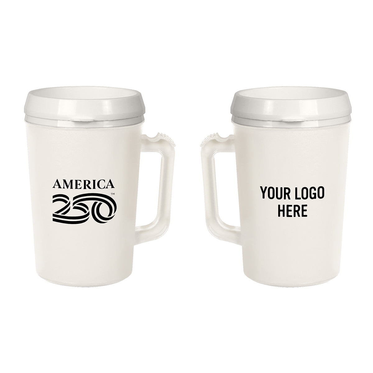 America250™ 34 Oz. Thermo Insulated Mug White