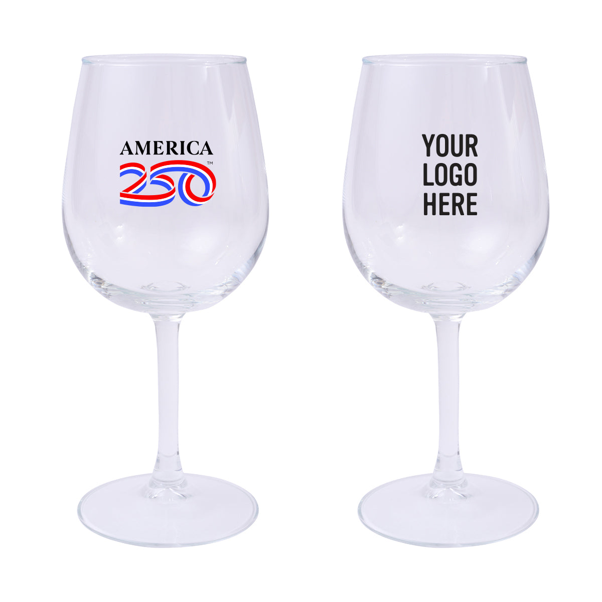 America250™ 12 Oz. Full Color Wine Glass