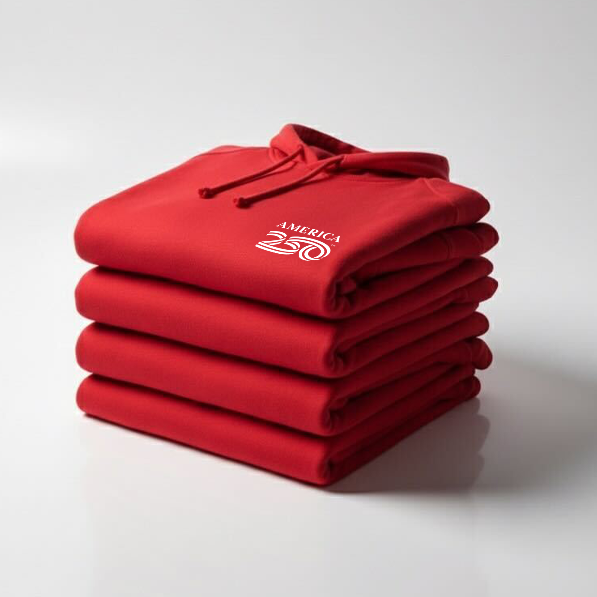 Modern Hooded Pullover, Black & Cardinal