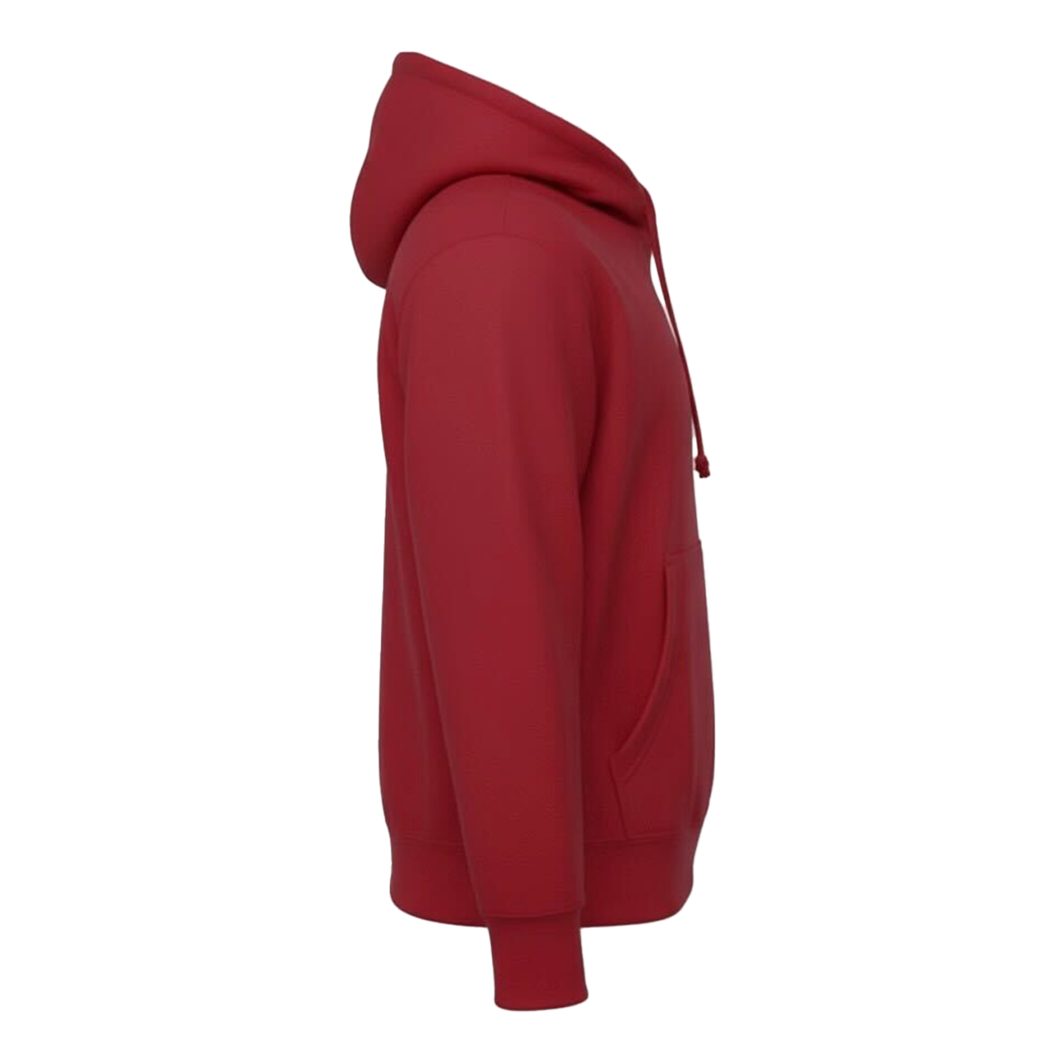 Modern Hooded Pullover, Black & Cardinal