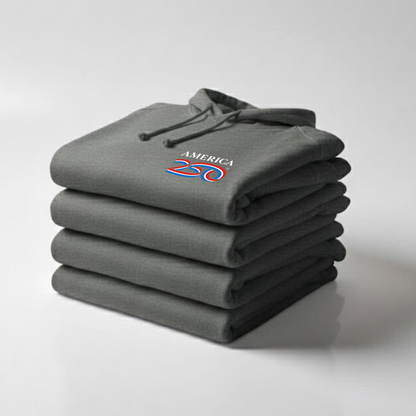 Modern Hooded Pullover, Navy & Charcoal