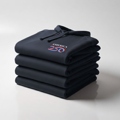 Modern Hooded Pullover, Navy & Charcoal