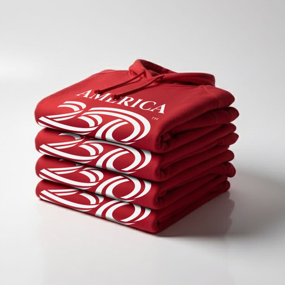 Classic Hooded Pullover, Black & Cardinal