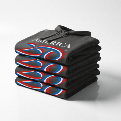 Classic Hooded Pullover, Navy & Charcoal