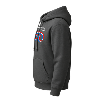 Classic Hooded Pullover, Navy & Charcoal