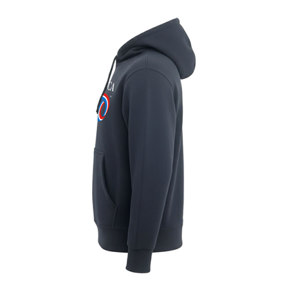 Classic Hooded Pullover, Navy & Charcoal