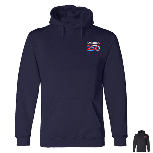 Modern Hooded Pullover, Navy & Charcoal