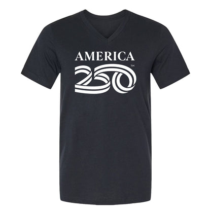 V-Neck Tee, Red & Black