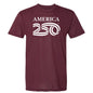 Tri-blend Tee, Burgundy & Royal