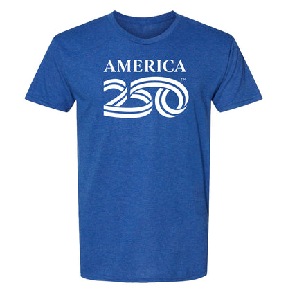 Tri-blend Tee, Burgundy & Royal