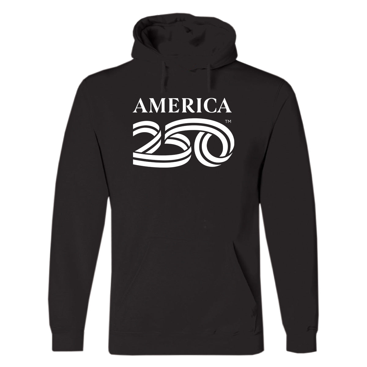 Hooded Pullover, Black & Cardinal