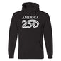 Hooded Pullover, Black & Cardinal