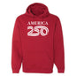 Hooded Pullover, Black & Cardinal
