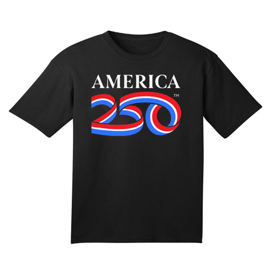 Youth Tee, Black & Navy