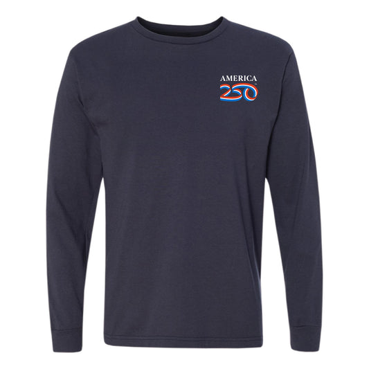 Modern Long Sleeve Tee, Navy & Black