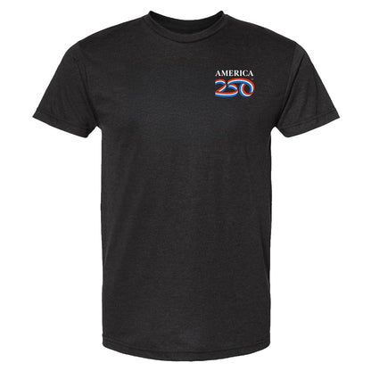 Modern Tri-blend Tee, Black & Navy