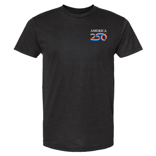 Modern Tri-blend Tee, Black & Navy