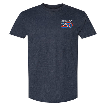 Modern Tri-blend Tee, Black & Navy