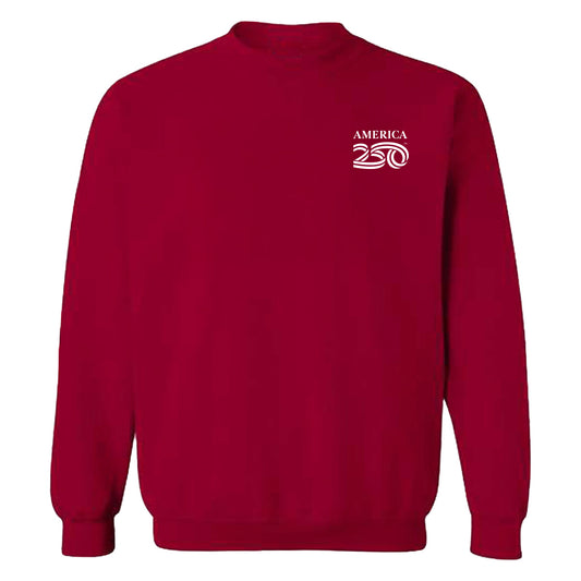 Modern Crewneck Sweatshirt, Cardinal