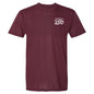 Modern Tri-blend Tee, Burgundy & Royal