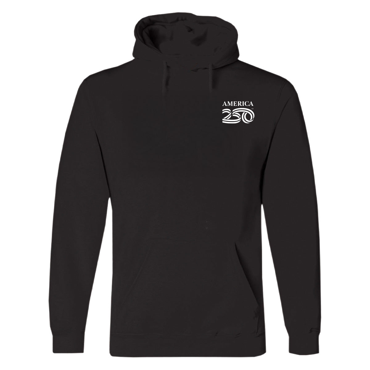 Modern Hooded Pullover, Black & Cardinal