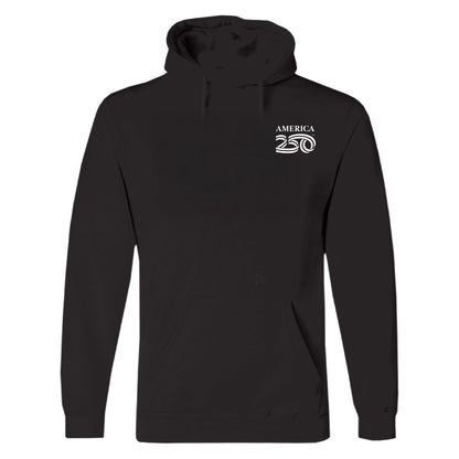 Modern Hooded Pullover, Black & Cardinal