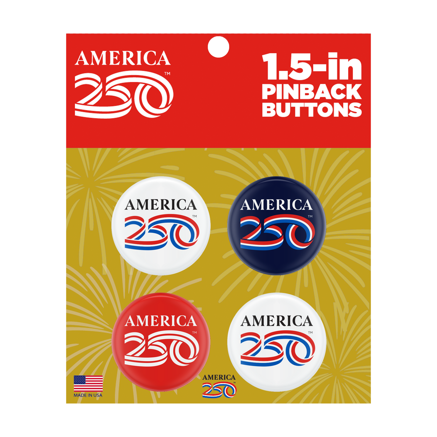 1.5" Buttons, Set of 4