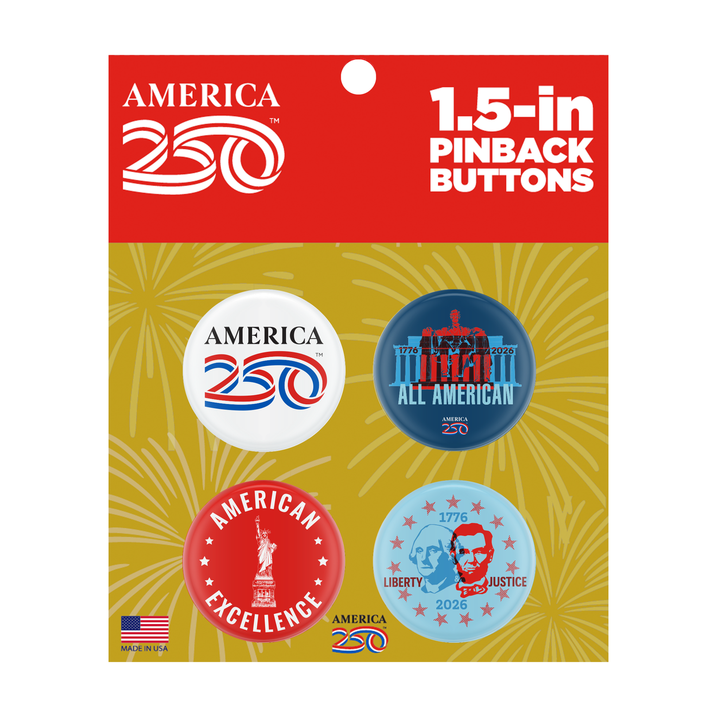 1.5" Buttons, Set of 4