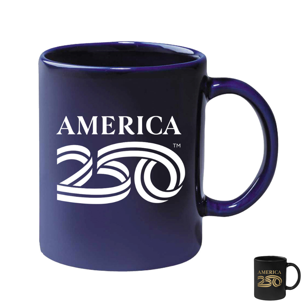 11oz Mug, Navy & Black