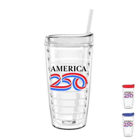 Tumbler with Lid & Straw, 16oz