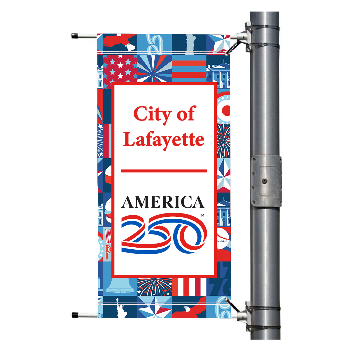 18"x36" Co-Branded Street Pole Banner, Icons