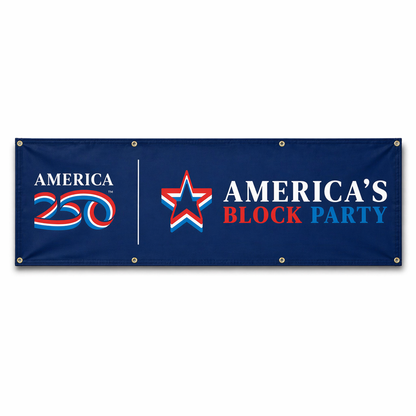 America's Block Party Vinyl Banner - 3'x10'