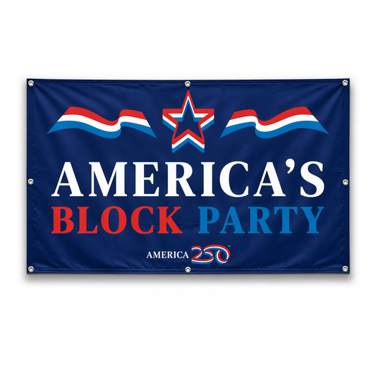 America's Block Party Vinyl Banner - 4'x5'