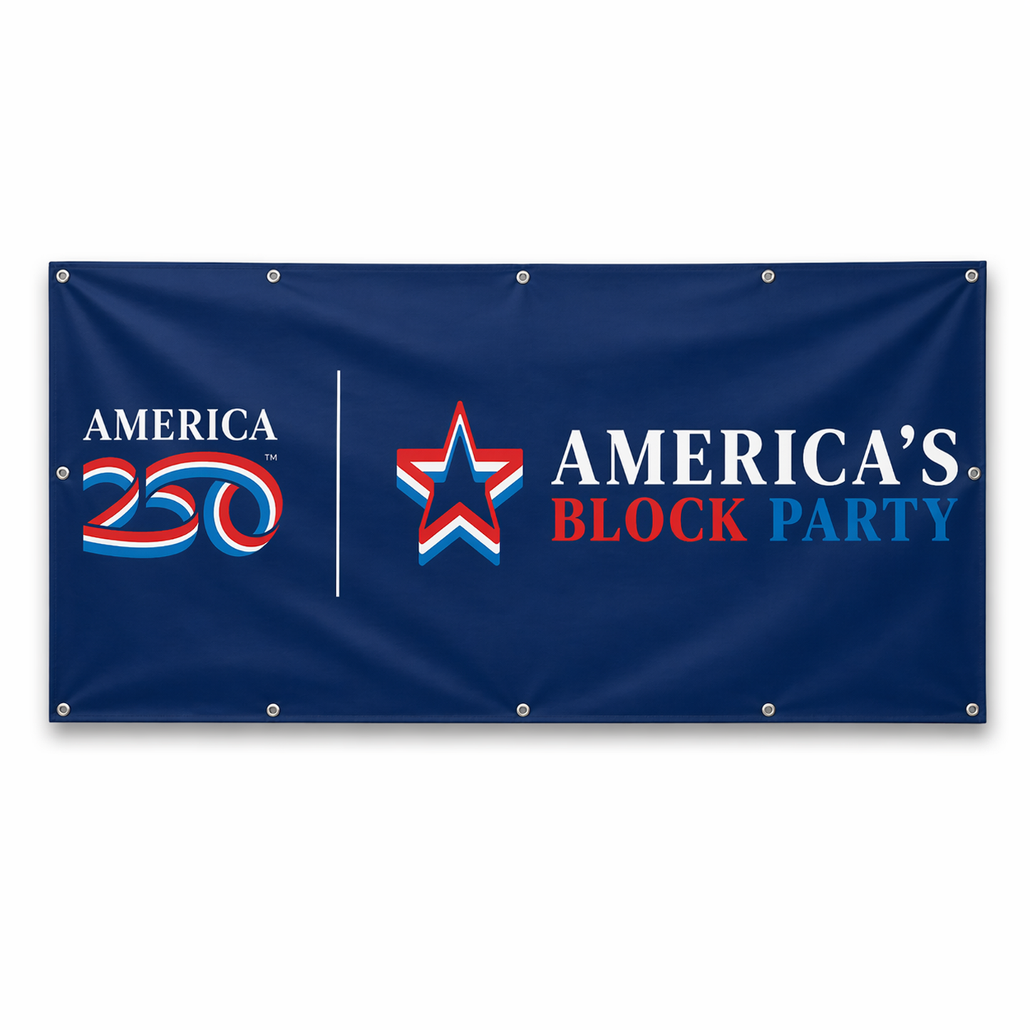 America's Block Party Vinyl Banner - 4'x8'